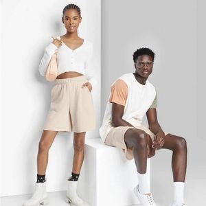 Women’s/Unisex Medium Wild Fable Sweatshorts Tan Beige NWT